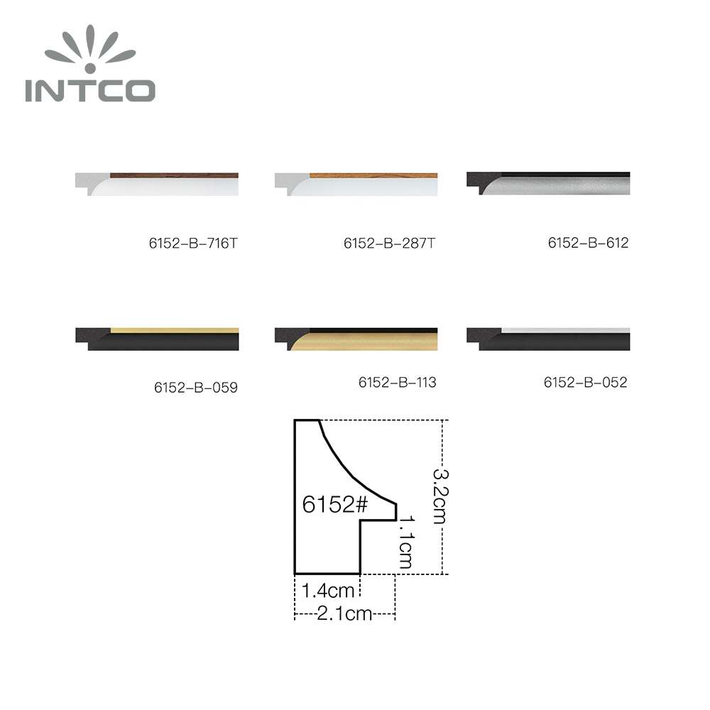 Intco picture frame moulding profiles and optional finishes